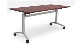 Training Tables Office Source 60in x 30in Flip Top Nesting Table
