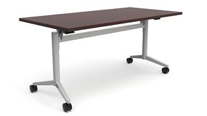 Training Tables Office Source 6ft x 30in Flip Top Nesting Table