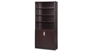 Bookcases Office Source 72in High Bookcase with Doors