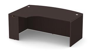 Executive Desks Office Source Bow Front Desk Shell with Left Extension