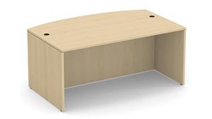 Executive Desks Office Source 66in x 36in Bow Front Desk Shell