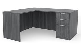 L Shaped Desks Office Source 60in x 60in Single Pedestal L-Shaped Desk