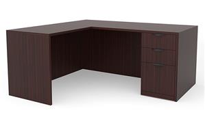 L Shaped Desks Office Source 60in x 60in Single BBF Pedestal L-Shaped Desk
