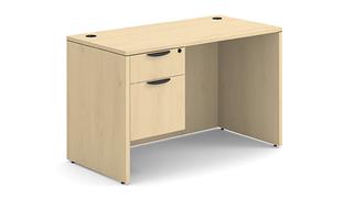 Compact Desks Office Source 48in x 30in Single Hanging Pedestal Desk
