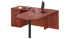 L Shaped Desks Office Source 66" x 54" Bullet L Shaped Desk