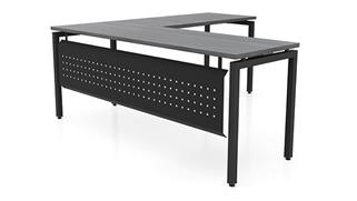 L Shaped Desks Office Source 72in x 72in Slender L-Desk with Modesty Panel (72inx24in Desk, 48inx24in Return)