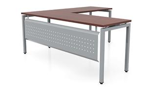 L Shaped Desks Office Source 72in x 72in Slender L-Desk with Modesty Panel