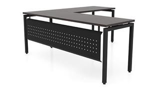 L Shaped Desks Office Source 72in x 66in Slender L-Desk with Modesty Panel