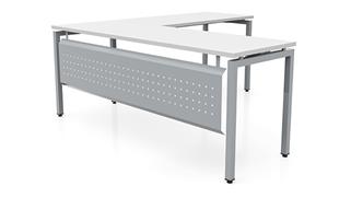 L Shaped Desks Office Source 72in x 72in Slender L-Desk with Modesty Panel 