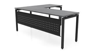 L Shaped Desks Office Source 72in x 60in Slender L-Desk with Modesty Panel