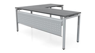 L Shaped Desks Office Source 72in x 60in Slender L-Desk with Modesty Panel (72inx24in Desk, 36inx24in Return)