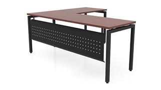L Shaped Desks Office Source 72in x 60in Slender L-Desk with Modesty Panel 