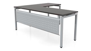 L Shaped Desks Office Source 66in x 60in Slender L-Desk with Modesty Panel