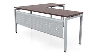 L Shaped Desks Office Source 66in x 60in Slender L-Desk with Modesty Panel 