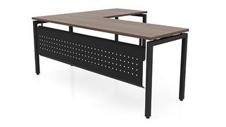 L Shaped Desks Office Source 72in x 60in Slender L-Desk with Modesty Panel