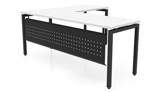 L Shaped Desks Office Source 66in x 60in Slender L-Desk with Modesty Panel 