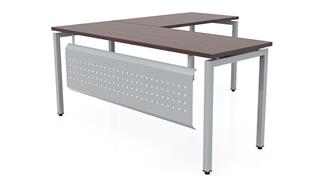 L Shaped Desks Office Source 66in x 72in Slender L-Desk with Modesty Panel