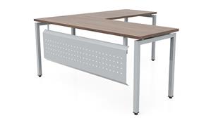 L Shaped Desks Office Source 66in x 66in Slender L-Desk with Modesty Panel 