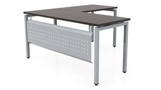 L Shaped Desks Office Source 60in x 60in Slender L-Desk with Modesty Panel (60inx24in Desk, 36inx24in Return)