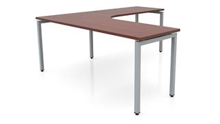 L Shaped Desks Office Source 72in x 78in Curve Corner L-Desk (72inx24-36in Curve Desk, 42inx24in Return)