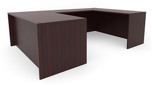 U Shaped Desks Office Source 72in x 96in U-Desk (72inx30in Desk, 42inx24in Bridge)