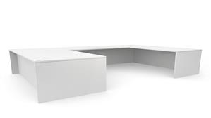 U Shaped Desks Office Source 66" x 101" U-Desk (66"x30" Desk, 47"x24" Bridge)