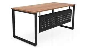 Executive Desks Office Source 72" x 24" Beveled Loop Leg Desk with Modesty Panel