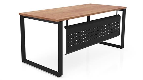 Executive Desks Office Source 48" x 24" Beveled Loop Leg Desk with Modesty Panel