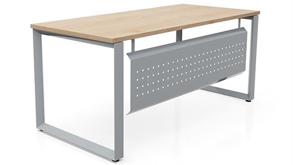 Executive Desks Office Source 60" x 24" Beveled Loop Leg Desk with Modesty Panel