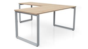 L Shaped Desks Office Source 72" x 78" Beveled Loop Leg L-Desk