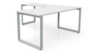 L Shaped Desks Office Source 72" x 72" Beveled Loop Leg L-Desk