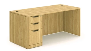 Executive Desks Office Source 66in x 30in Single Pedestal Desk 