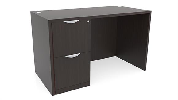Compact Desks Office Source 47" x 24" Single Pedestal Desk - File File (FF)
