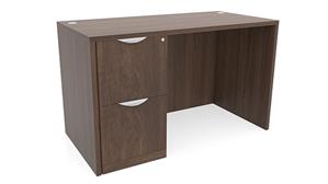 Compact Desks Office Source 47in x 30in Single Pedestal Desk - File File (FF)