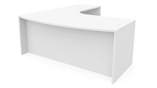 L Shaped Desks Office Source 72in x 90in Curved Corner Bow Front L-Desk