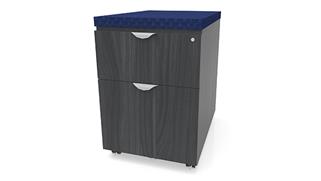 Drawers & Pedestals Office Source Low Mobile Box File Pedestal with Cushion Top