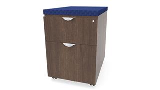 File Cabinets Vertical Office Source Low Mobile Box File Pedestal with Cushion Top