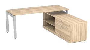 L Shaped Desks Office Source 72x30 OnTask Low Wall Cabinet L-Desk