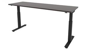 Adjustable Height Desks & Tables Office Source 48in x 24in Dual Motor 2 Stage Adjustable Height Sit to Stand Desk
