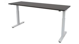 Adjustable Height Desks & Tables Office Source 60" x 24" Dual Motor 2 Stage Adjustable Height Sit to Stand Desk