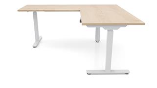 Adjustable Height Desks & Tables Office Source 60in x 60in Corner Electronic Adjustable Height Sit-to-Stand L-Desk