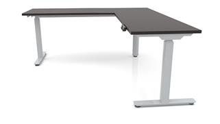 Adjustable Height Desks & Tables Office Source 6ft x 78in Corner Electronic Adjustable Height Sit-to-Stand L-Desk 