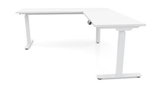 Adjustable Height Desks & Tables Office Source 6ft x 78in   Corner Electronic Adjustable Height Sit-to-Stand L-Desk