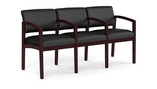 Chairs Office Source 3 Seat Couch with Arms - Dover Collection