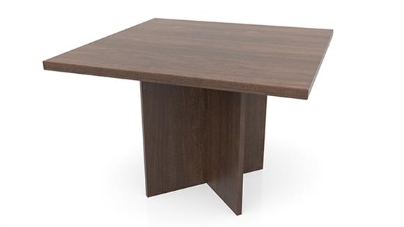 Conference Tables Office Source 48" Square Meeting Table with X-Base