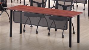 Training Tables Office Source 6ft x 24in Post Leg Training Table with Modesty Panel