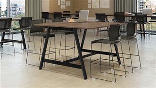 Conference Tables Office Source 60" x 66" - 42"H Metal A-Leg Meeting Table