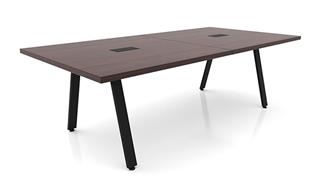 Conference Tables Office Source 8ft Rectangular Conference Table with Metal A-Legs