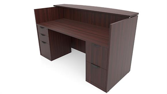 Reception Desks Office Source Double Pedestal Reception Desk with BBF and FF