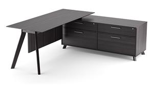 L Shaped Desks Office Source 66" x 63" L Shaped Desk with Drawer Storage